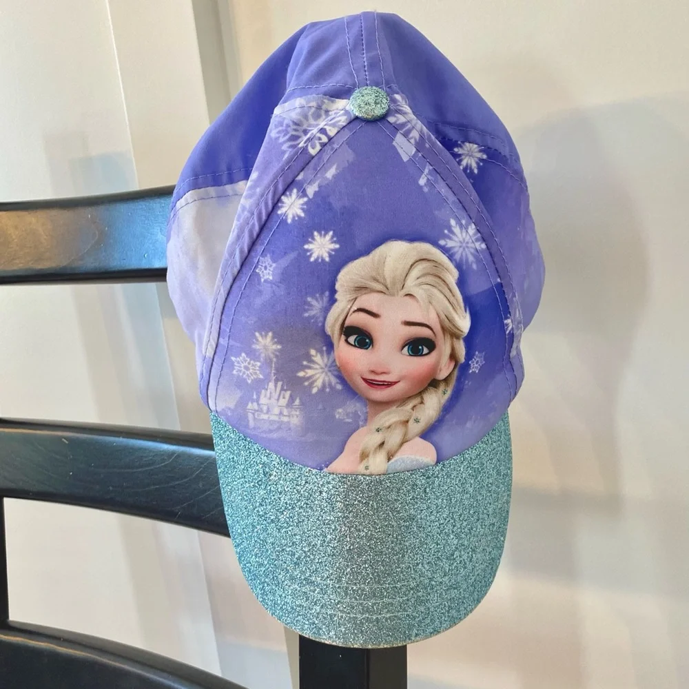 Disney Frozen Elsa Purple and Blue with Glitter Adjustable Fit Baseball Hat ❄️